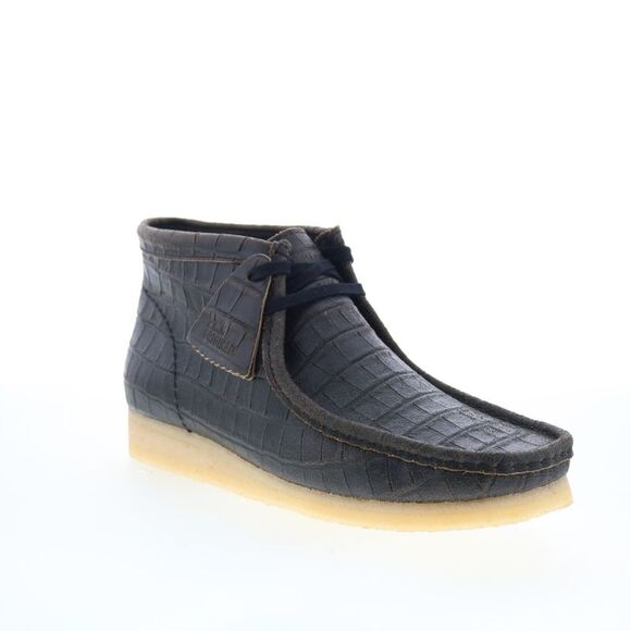 Clarks Mens Wallabee Boot Black Boots (NWT) - Picture 2 of 7